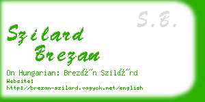 szilard brezan business card